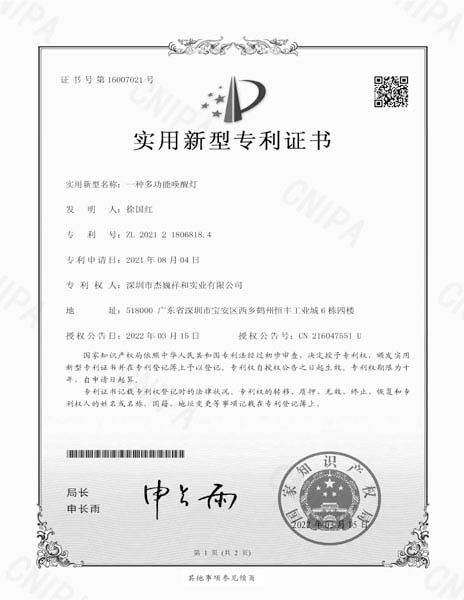 China Utility Model Patent